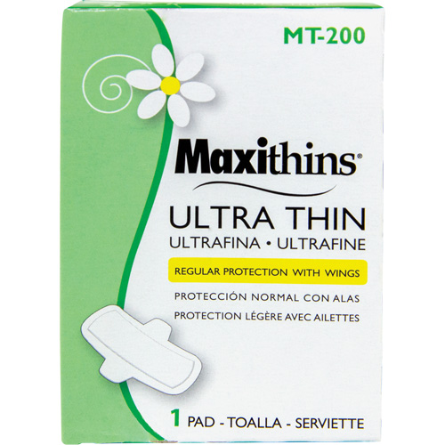 Serviettes Maxi Maxithins ultra minces avec ailes Duraquip Inc