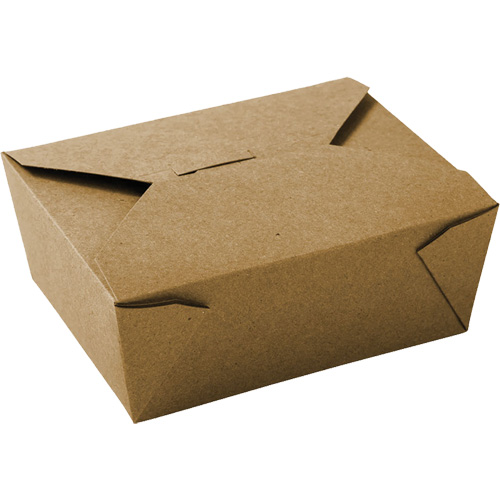 Kraft Take Out Food Containers, Corrugated, Rectangular Duraquip Inc