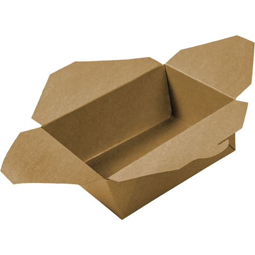 Kraft Take Out Food Containers, Corrugated, Rectangular Duraquip Inc