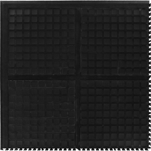 Hog Heaven III Comfort Modular Centre Tile, Corrugated, 3' x 3' x 3/4", Black, Nitrile Duraquip Inc