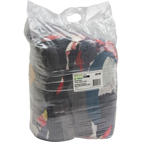 Chiffons fabriqu&eacute;s &agrave; partir de mat&eacute;riaux recycl&eacute;s, Molleton, M&eacute;lange de couleurs, 25 lb Duraquip Inc