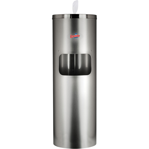 Support de plancher en acier inoxydable pour lingettes Duraquip Inc