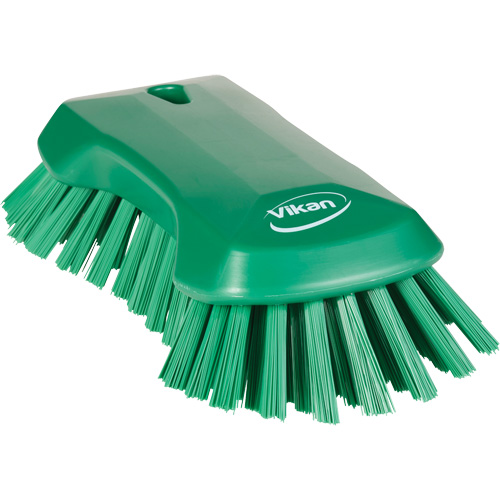 Brosse &agrave; main, Soies Tr&egrave;s ferme, Longueur de 9-1/10", Vert Duraquip Inc