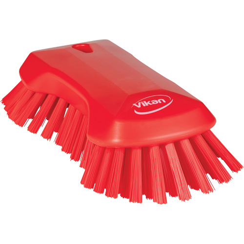Brosse &agrave; main, Soies Tr&egrave;s ferme, Longueur de 9-1/10", Rouge Duraquip Inc