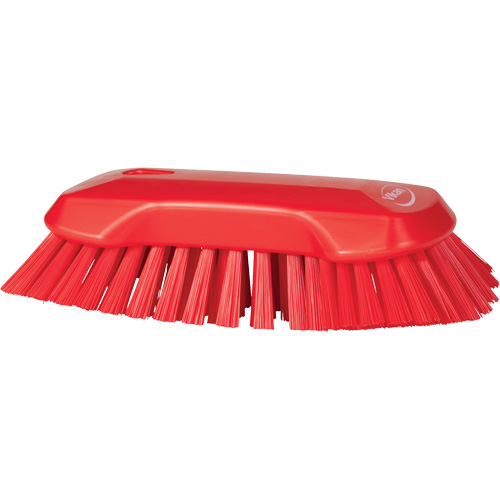 Brosse &agrave; main, Soies Tr&egrave;s ferme, Longueur de 9-1/10", Rouge Duraquip Inc