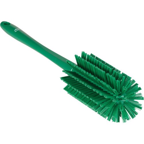 Medium Brush with Handle, Stiff Bristles, 17" Long, Green Duraquip Inc