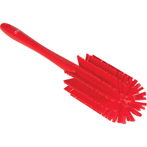 Medium Brush with Handle, Stiff Bristles, 17" Long, Red Duraquip Inc