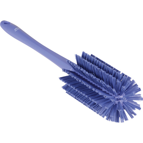 Medium Brush with Handle, Stiff Bristles, 17" Long, Purple Duraquip Inc