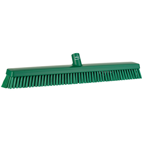 Balai-brosse robuste, Crins Fin/Ferme, 24", Vert Duraquip Inc