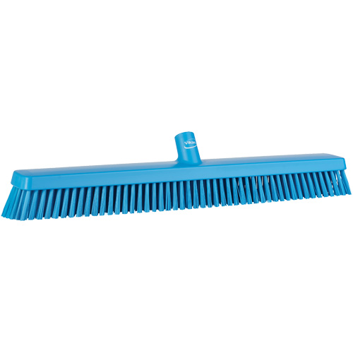 Balai-brosse robuste, Crins Fin/Ferme, 24", Bleu Duraquip Inc