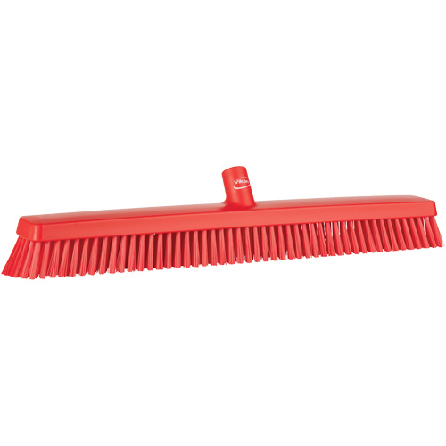 Balai-brosse robuste, Crins Fin/Ferme, 24", Rouge Duraquip Inc