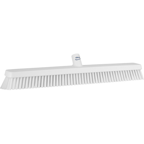 Balai-brosse robuste, Crins Fin/Ferme, 24", Blanc Duraquip Inc