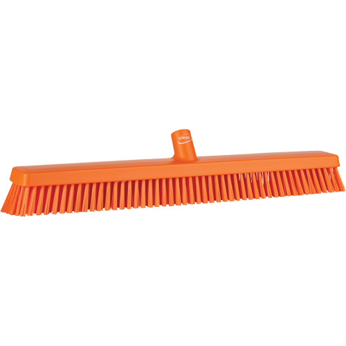 Balai-brosse robuste, Crins Fin/Ferme, 24", Orange Duraquip Inc