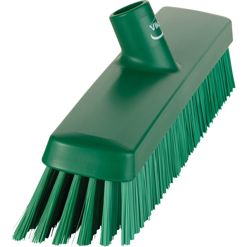 Push Broom Head, Fine/Stiff Bristles, 16-1/2", Polyester/Polypropylene, Green Duraquip Inc