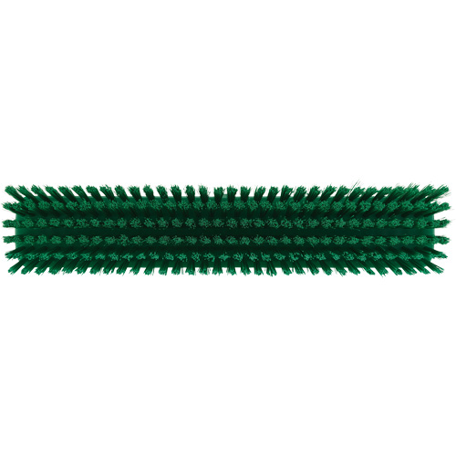 Push Broom Head, Fine/Stiff Bristles, 16-1/2", Polyester/Polypropylene, Green Duraquip Inc