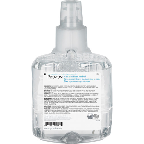 Savon pour les mains doux & clair Provon, Mousse, 1200 ml, Sans parfum Duraquip Inc