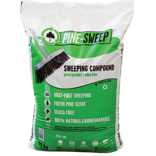 Pine Sweep Biodegradable Sweeping Compound, Bag, 44 lbs. (20 kg) Duraquip Inc