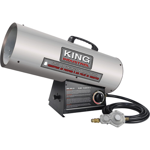 Forced Air Construction Heater, Contractor, Propane, 125000 BTU/H Duraquip Inc