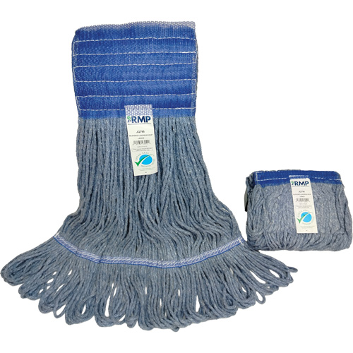 T&ecirc;te de vadrouille &agrave; bande large, Antimicrobien/Finition de plancher/Sp&eacute;cialis&eacute;, Coton/Rayonne/Synth&eacute;tique, Style Boucle Duraquip Inc