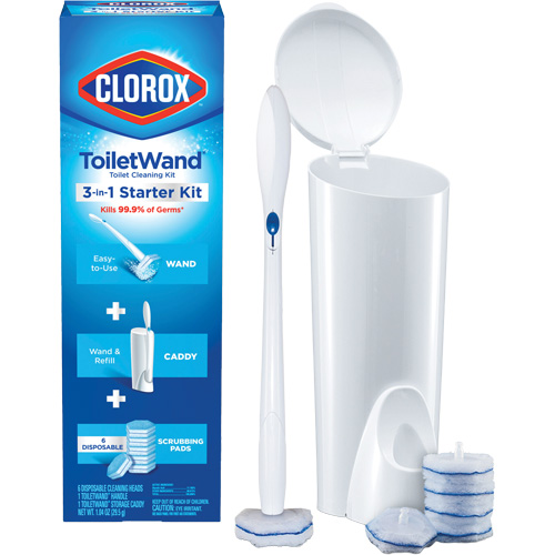 Ensemble de d&eacute;marrage de ToiletWand d&eacute;sinfectante jetable 3-en-1 Duraquip Inc