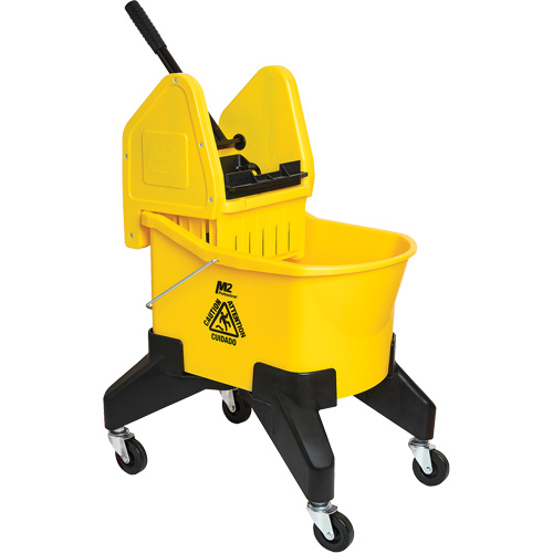 Grizzly Mop Wringer & Bucket, Side Press, 8 US Gal. (32 Quart), Yellow Duraquip Inc