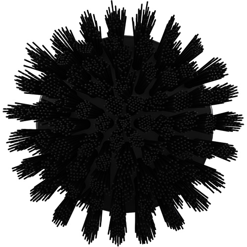 Brosse ronde HyDrive pour perceuse, Soies Tr&egrave;s ferme, Longueur de 3-1/10", Noir Duraquip Inc
