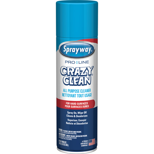 Nettoyant tout usage Pro Line Crazy Clean, 19 oz., Canette a&eacute;rosol Duraquip Inc