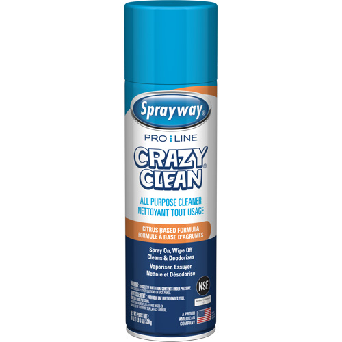 Nettoyant tout usage Pro Line Crazy Clean, 19 oz., Canette a&eacute;rosol Duraquip Inc