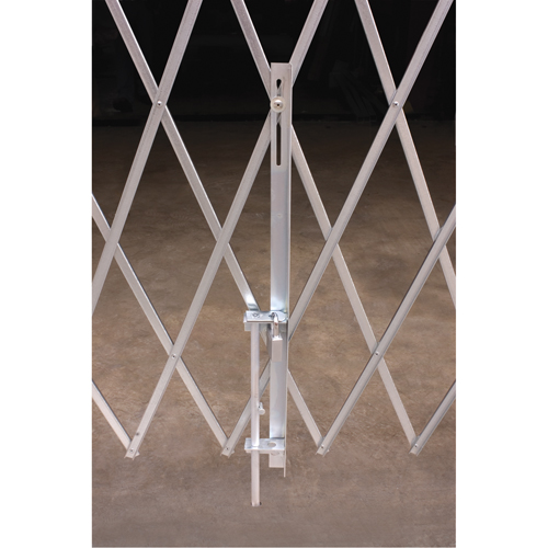 Galvanized Folding Security Gates, Fixed Single Folding, 10' L x 6' 6" H Expanded Duraquip Inc