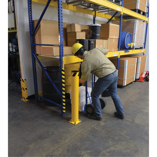 Borne, Acier, 42" h x 5-1/2" la, Jaune Duraquip Inc