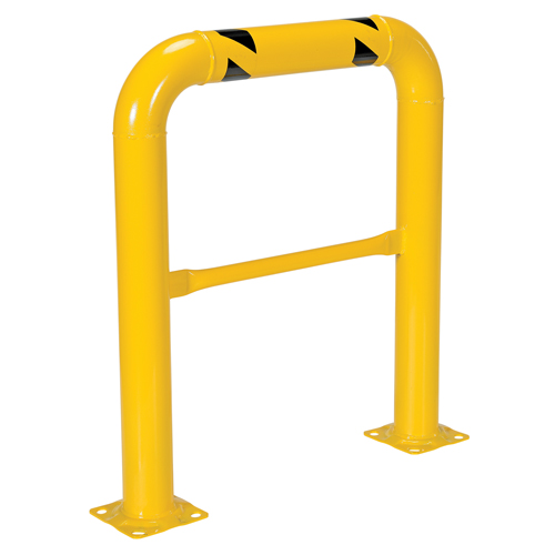 Garde-corps &agrave; profil &eacute;lev&eacute; pour machines, 3' la x 3,5' h, Jaune Duraquip Inc