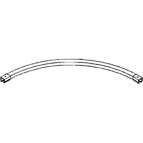 90° Curved Curtain Partition Track with Splicers, 3' L Duraquip Inc