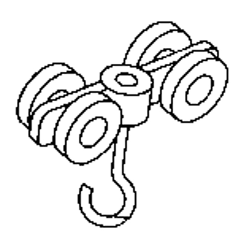 Rouleau double en acier pour rail de roulement de murs-rideaux Duraquip Inc