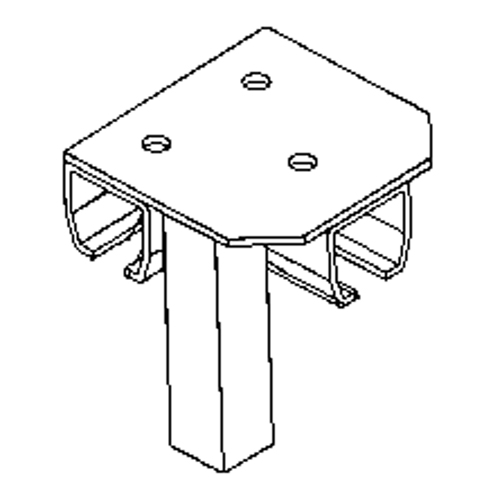 Support de montage au sol pour murs-rideaux Duraquip Inc