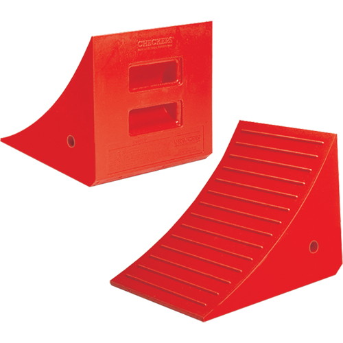Cales-roue robustes, Polyur&eacute;thane, Orange, 14" la x 17" p x 14" h Duraquip Inc