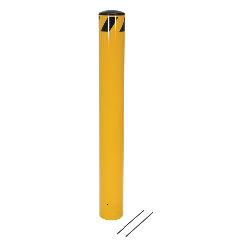 Pour-In-Place Bollards, Steel, 36-1/2" H x 5-9/16" W, Yellow Duraquip Inc