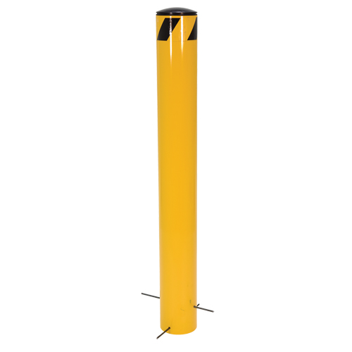 Pour-In-Place Bollards, Steel, 36-1/2" H x 5-9/16" W, Yellow Duraquip Inc