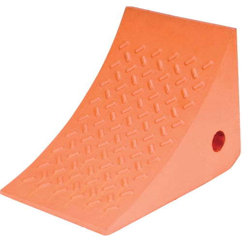 Wheel Chocks, Urethane, Orange, 8" W x 11" D x 8" H Duraquip Inc