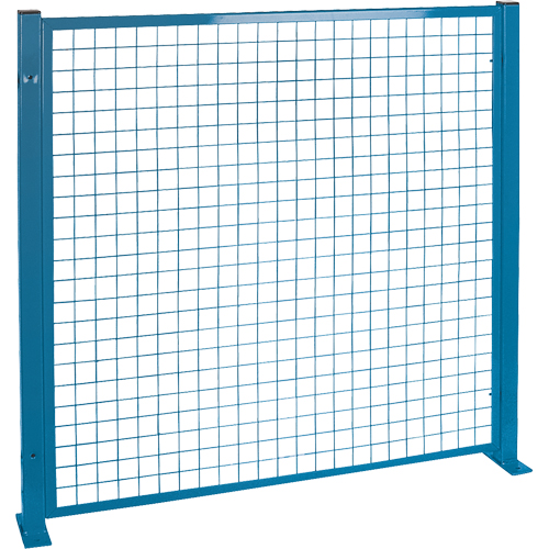 Perimeter Guards - Mesh Style, 4' H x 4' W, Blue Duraquip Inc
