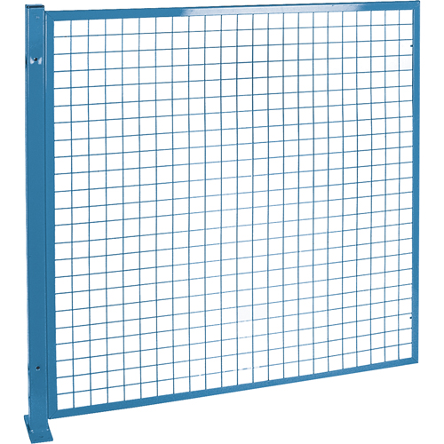 Protecteurs de p&eacute;rim&egrave;tre - Style treillis m&eacute;tallique, 4' h x 4' la, Bleu Duraquip Inc