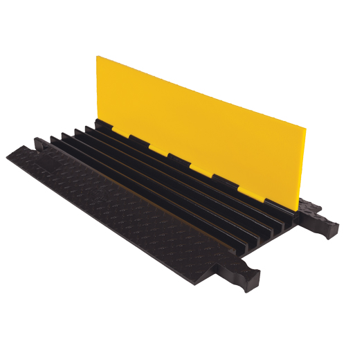 Yellow Jacket&reg; Heavy Duty Cable Protector, 5 Channels, 36" L x 19.75" W x 1.875" H Duraquip Inc