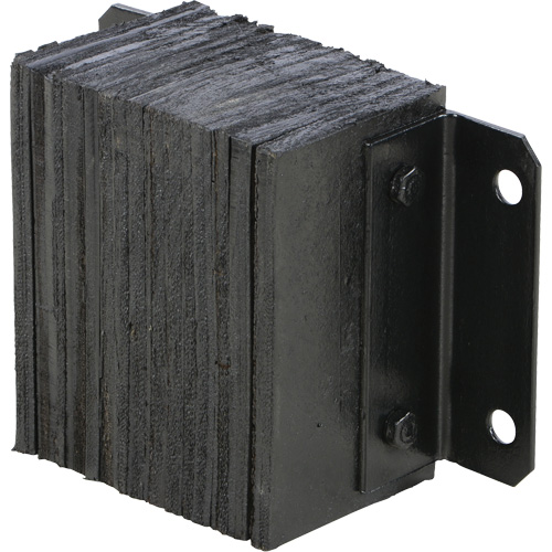 Laminated Dock Bumper, Horizontal, Rubber, 12" W x 6" D x 10" H Duraquip Inc
