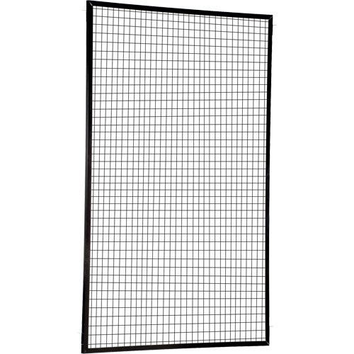 Adjustable Perimeter Guard Panel, 8' H x 5' W, Black Duraquip Inc
