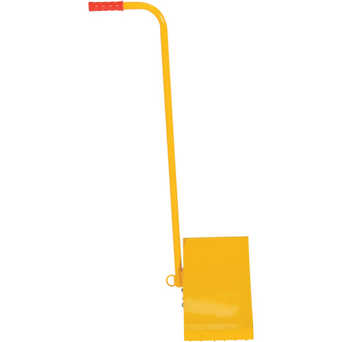 Ergo Handle Wheel Chock, Steel, Yellow, 8" W x 10-3/4" D x 9-1/8" H Duraquip Inc