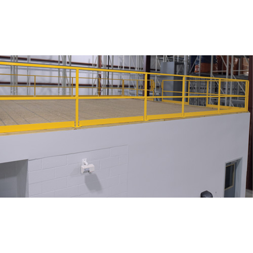 Mezzanine Safety Gate, 68-1/2" L x 42" H, 80-1/16" Raised, Yellow Duraquip Inc