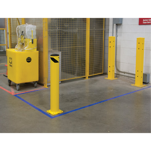 Safety Bollard, Steel, 36" H x 5-1/2" W, Yellow Duraquip Inc