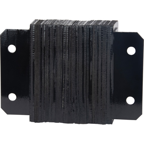 Laminated Dock Bumpers, Horizontal, Rubber, 12" W x 4" D x 10" H Duraquip Inc