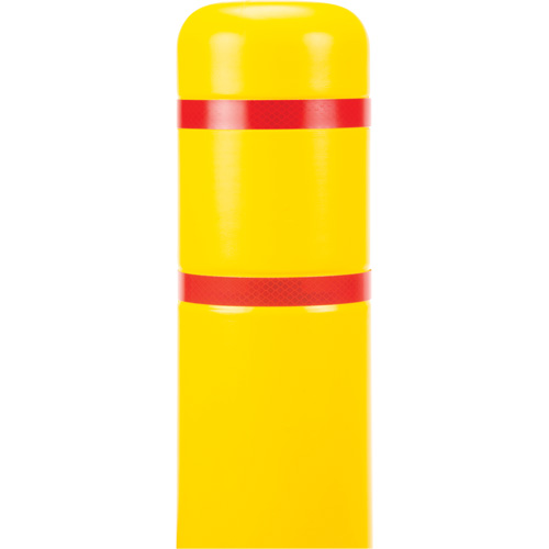 Polyethylene Bollard Cover, 4-1/2" Dia. x 52" L, Red/Yellow Duraquip Inc
