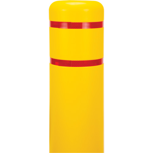 Polyethylene Bollard Cover, 6-5/8" Dia. x 52" L, Red/Yellow Duraquip Inc