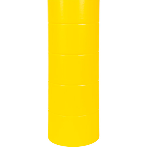 Capuchon en poly&eacute;thyl&egrave;ne pour borne de protection, 6-5/8" dia. x 60" l, Rouge/Jaune Duraquip Inc